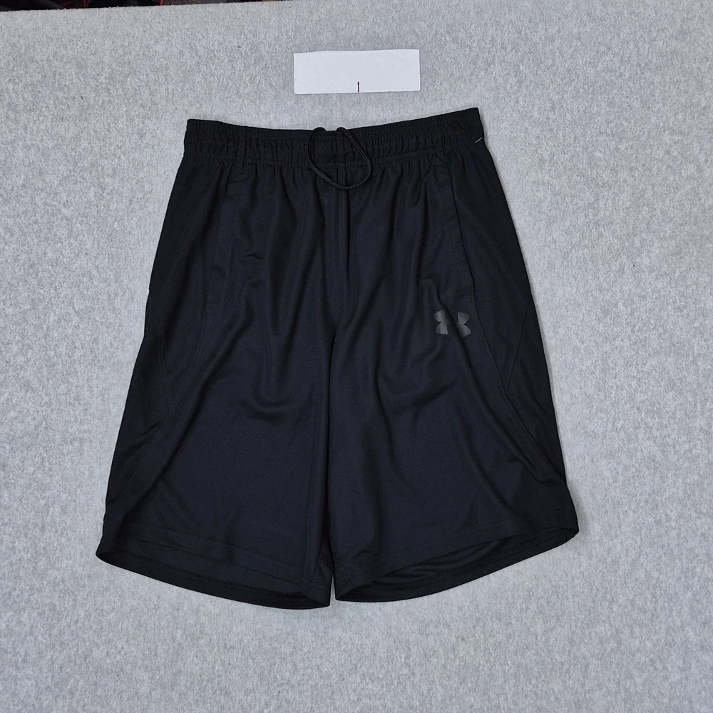 Under Armour‎ Men Shorts M Black Athletic Shorts Sweat UA Baseline Logo  NWT